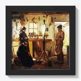 Two women visit the village artist to see the commissioned gravestone by Christen Dalsgaard - thumbnail_1_bf_67672a72b7c995d950163f5b